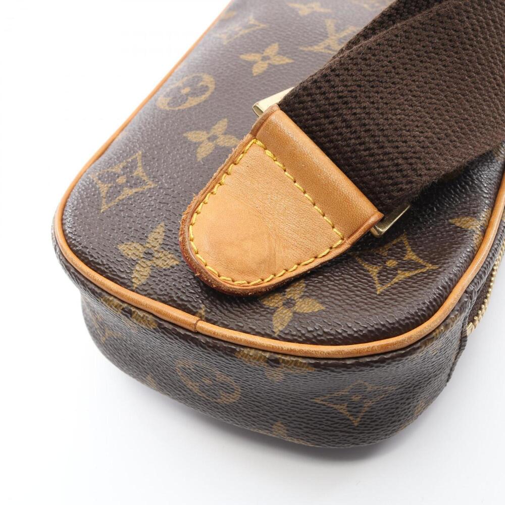 LOUIS VUITTON Authentic Brown Monogram Leather Pochette Fanny Pack - Picture 7 of 10